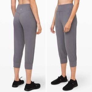 Lululemon Align Jogger Crop Nulu Side Pockets Titanium Grey